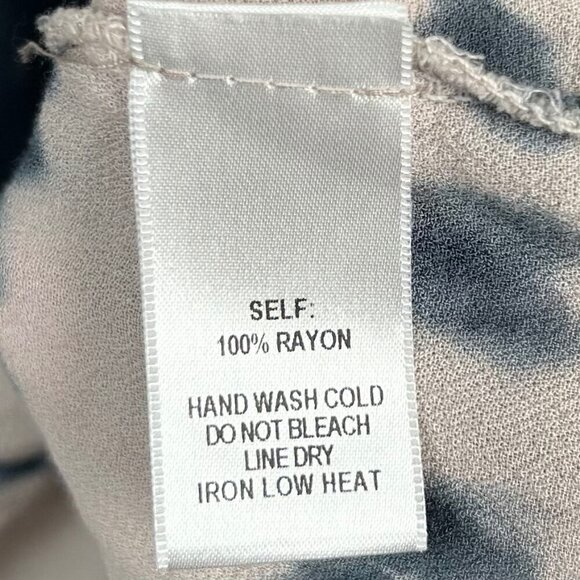 Lulus Medium Rayon Drape Tie Dye Long Sleeve Blouse Top Flowy Boho - Picture 6 of 6